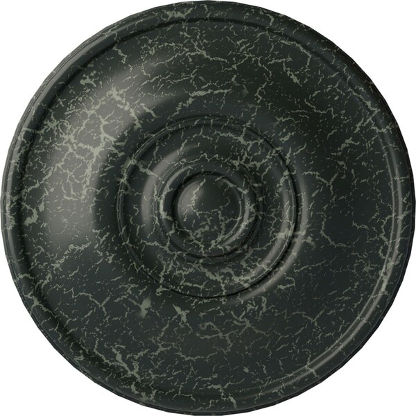 Ekena Millwork Jefferson Ceiling Medallion (Fits Canopies up to 2 7/8"), 11 3/4"OD x 3/8"P, Painted Turtle Crackle CM12JEPTC - main